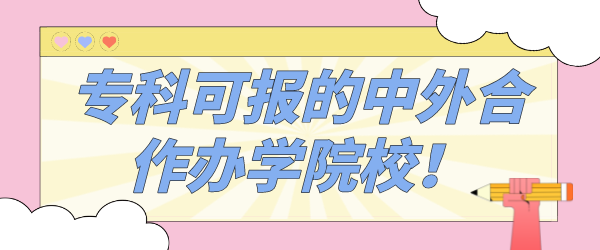 专科可报的中外合作办学院校！.png